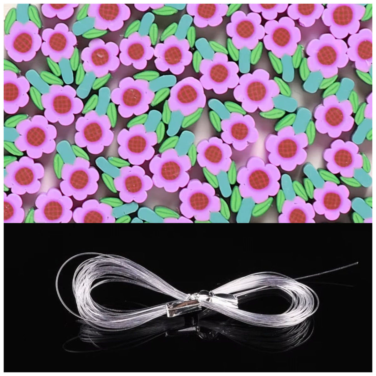 Sports Ball Polymer Clay Beads 8-11mm with Elastic String for Jewelry and DIY Crafts, Pack of 100