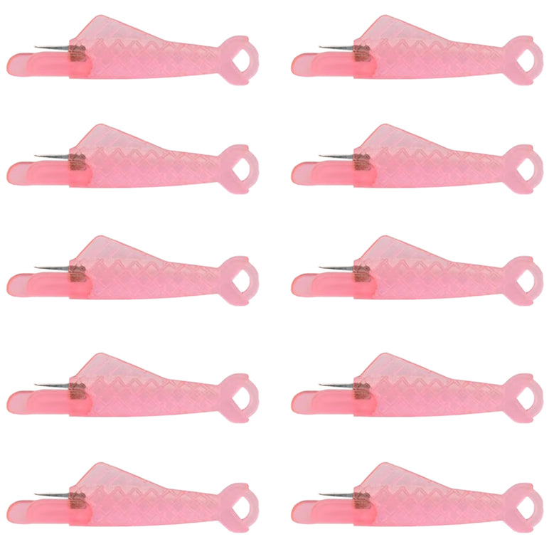 Fish Mouth Automatic Needle Threader Tool for Sewing Machines and Hand Sewing, Pack of 10