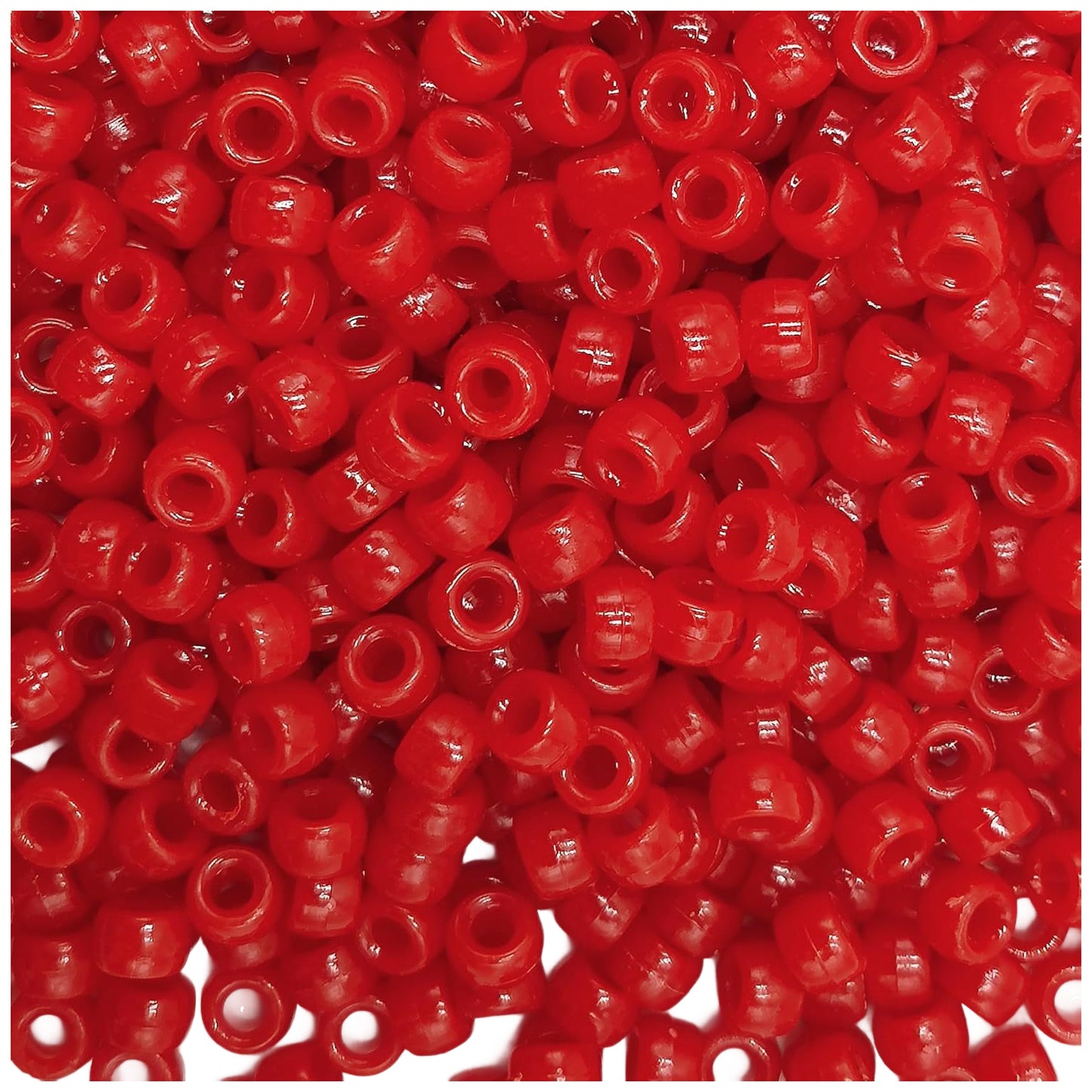 6x9mm Pony Beads Bulk for Bracelet Making Kandi Jewelry Hair Braids Crafts, Pack of 1000