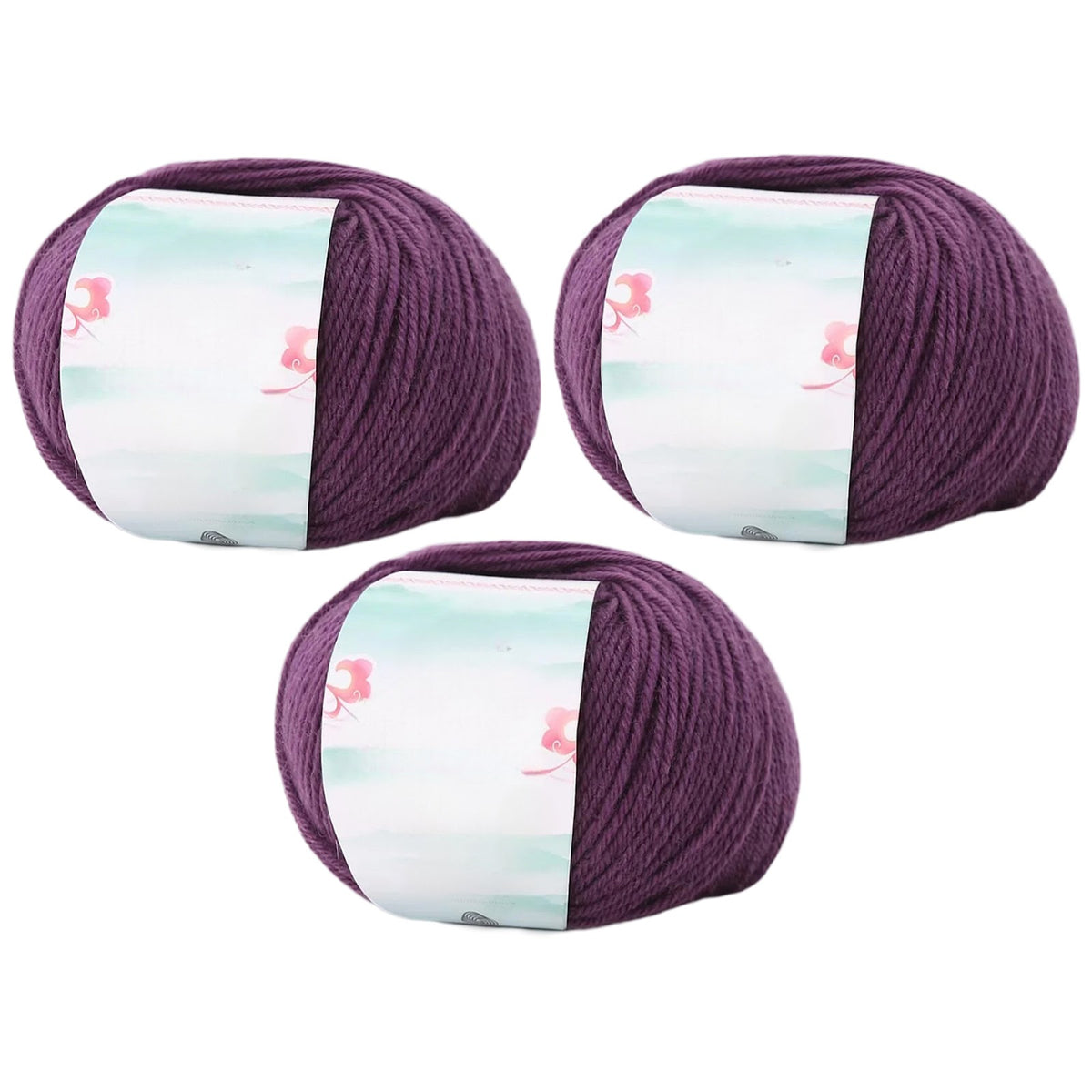 Superwash Wool Yarn, 50grams per Roll DK Weight for Knitting, Crocheting, and Soft Craft Projects, 150 Grams/5.29oz 327 yards, Pack of 3