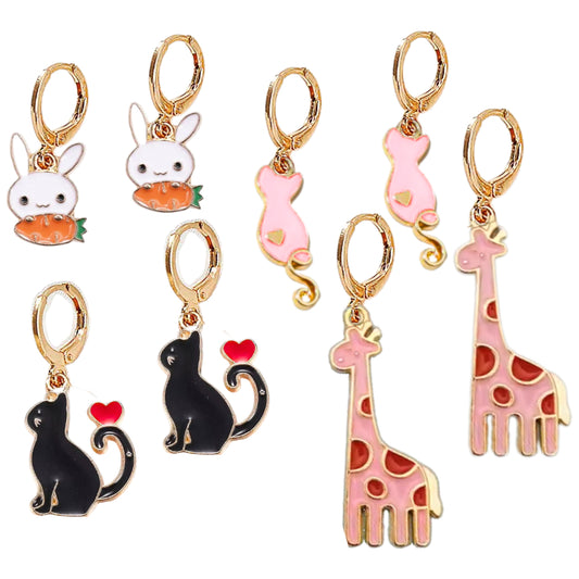 Colorful Enamel Stitch Marker Charms with Clasps for Knitting, Crochet, and Crafting