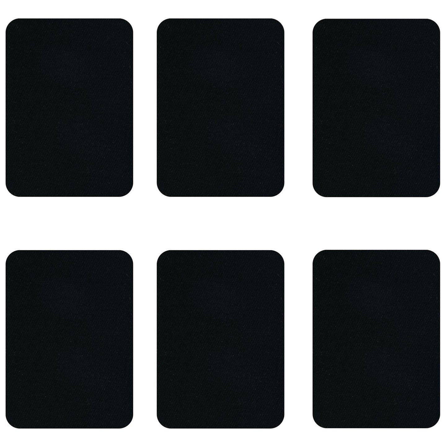 Cotton Iron-On Fabric Repair Patches for Clothing Inside and Outside Strong Adhesive, Pack of 6