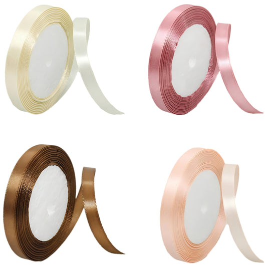 Satin Ribbon 4 Rolls 40 Yards for Gift Wrapping Crafts Weddings and Decorations