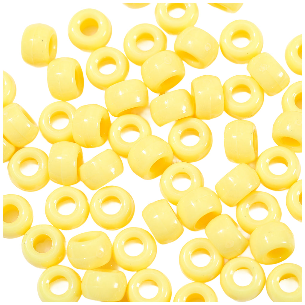 6x9mm Pony Beads Bulk for Bracelet Making Kandi Jewelry Hair Braids Crafts, Pack of 1000