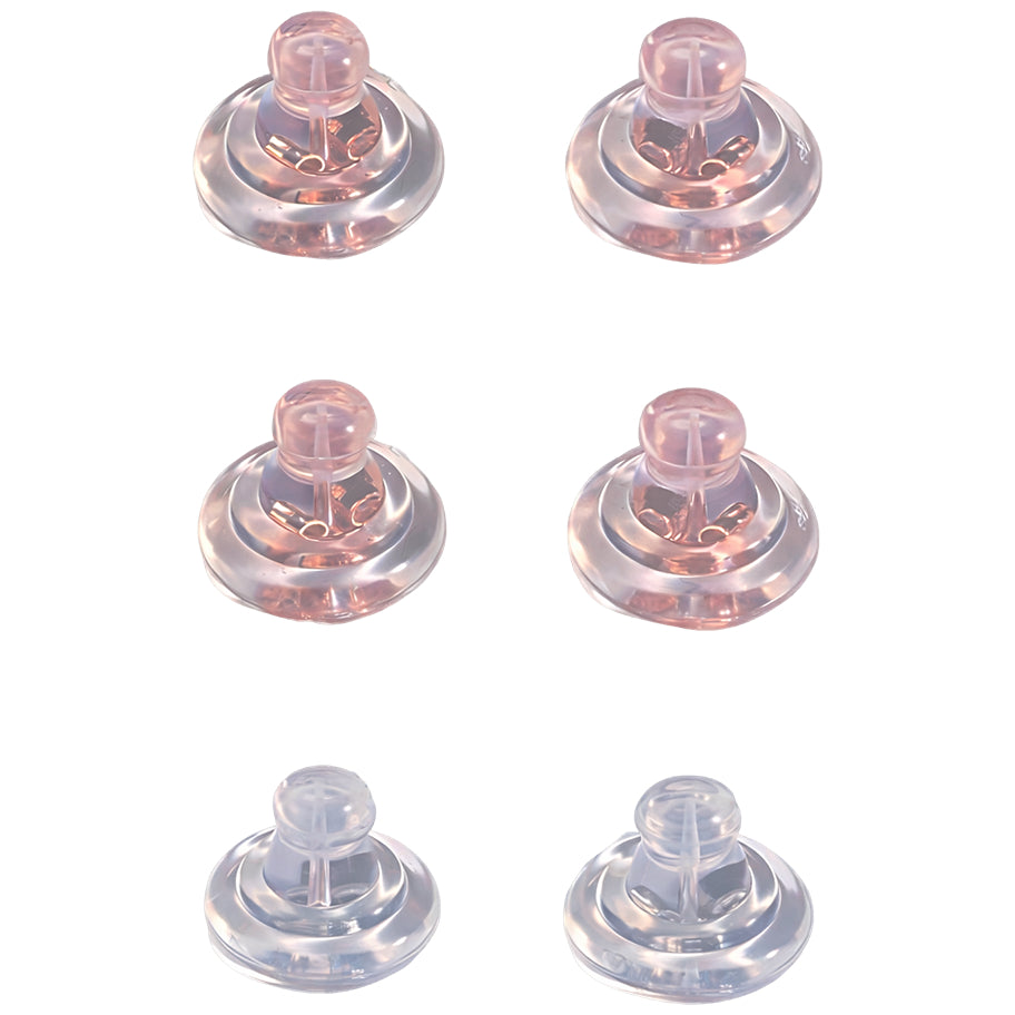 Silicone Earring Backs Replacement Hypoallergenic Secure Stoppers For Stud Earrings Droopy Ears Adults, Pack of 6