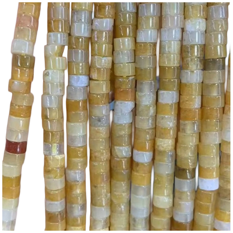 Natural Spacer Beads 4mm x 2mm Flat Round Gemstone Beads for Jewelry Making, Pack of 150
