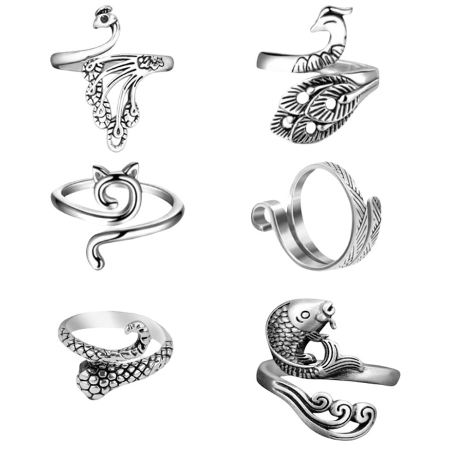6pcs Adjustable Metal Yarn Guide Rings with Box for Faster Knitting and Crochet Projects