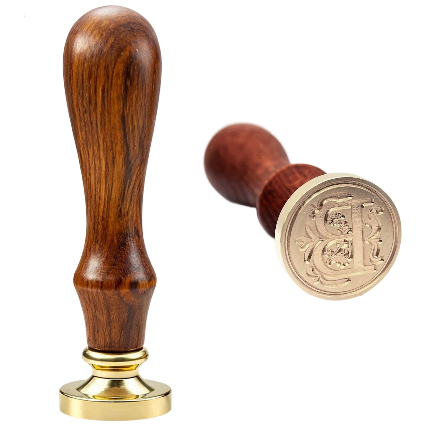 Traditional Initial Alphabet Wax Seal Stamp Brass Head Wooden Handle for Cards Envelopes Gift Wrap Wedding Invitations