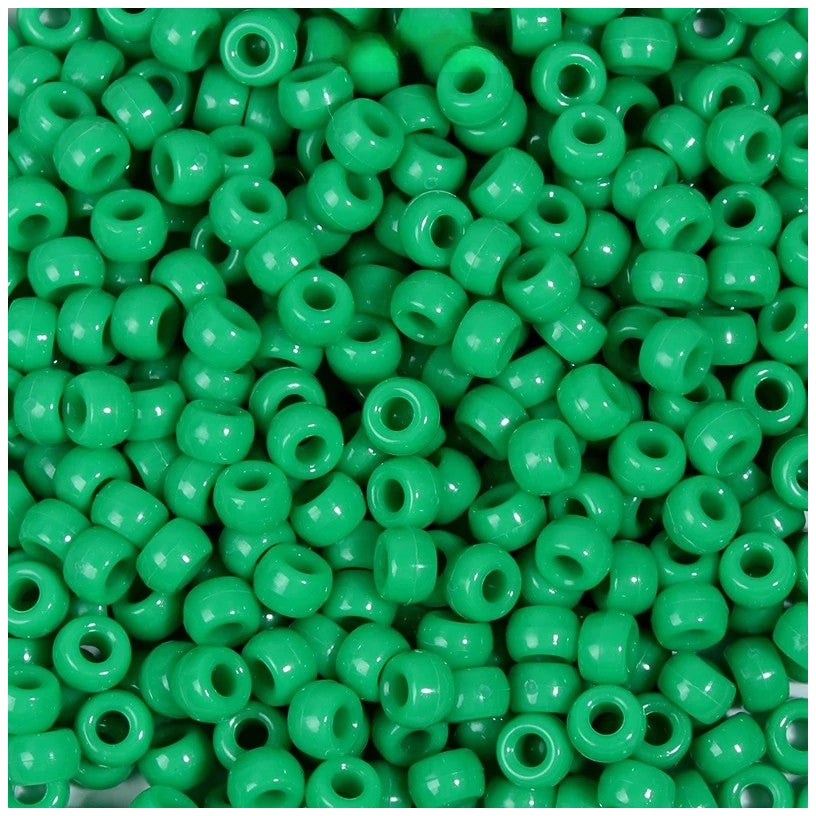 6x9mm Mixed Color Transparent Glitter Pony Beads for Hair Braids and Jewelry Making, Pack of 1000