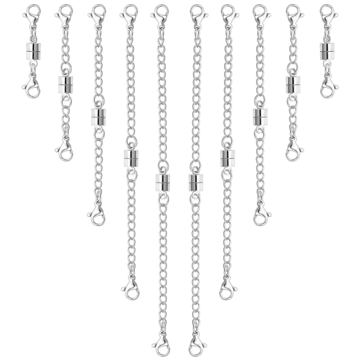 Magnetic Necklace Extender Clasps for Women Easy Connect Closures Adjustable Necklace Length Accessories