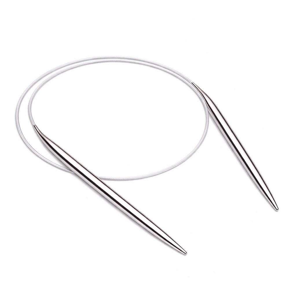 16 Inch Metal Circular Knitting Needles Set for Hats Sleeves Scarves Baby Sweaters and Small Knitting Projects