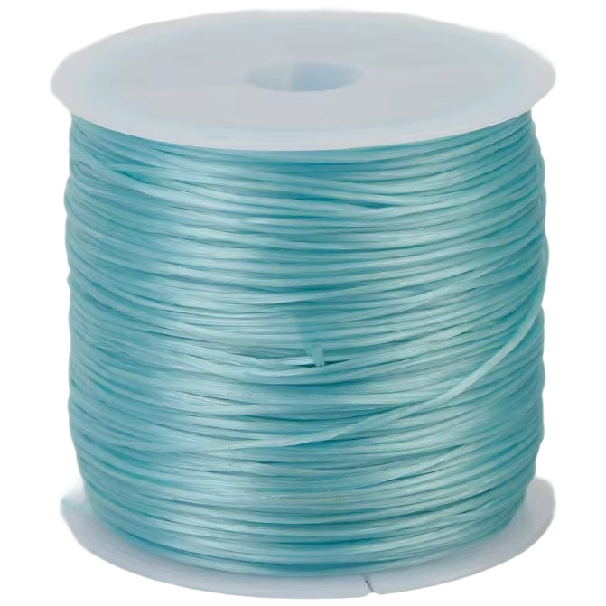 0.8mm Transparent Crystal Elastic Cord for Beading, Bracelets, and Jewelry Making, 60m Roll
