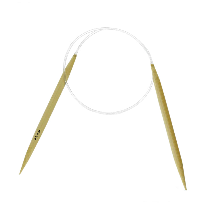 Carbonized Bamboo Circular Knitting Needles with Clear Cables, 16" Length for Smooth Knitting