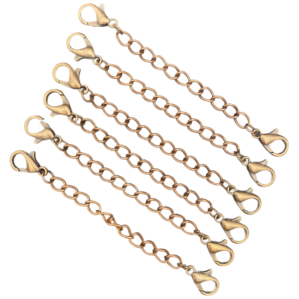 Necklace Extenders Chains with Lobster Clasps for Necklaces Bracelets Anklets Jewelry Making