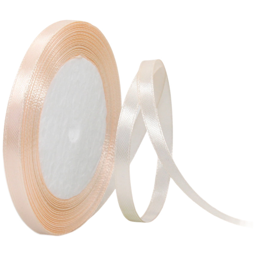 Black Double Faced Satin Ribbon 1/4 Inch x 25 Yards for Gift Wrapping and Decorations