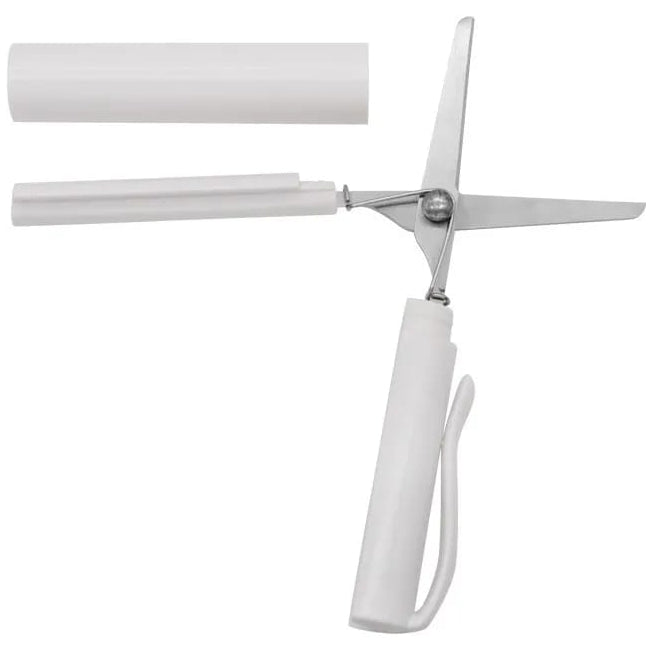 Compact Folding Pen Scissors with Cover for School, Travel, Scrapbooking, and DIY Crafts