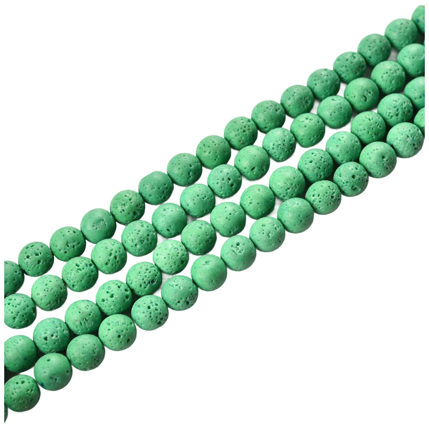 15 Inch Strand Lava Stone Beads for Jewelry Making, Natural Round Beads for Bracelets and Necklaces
