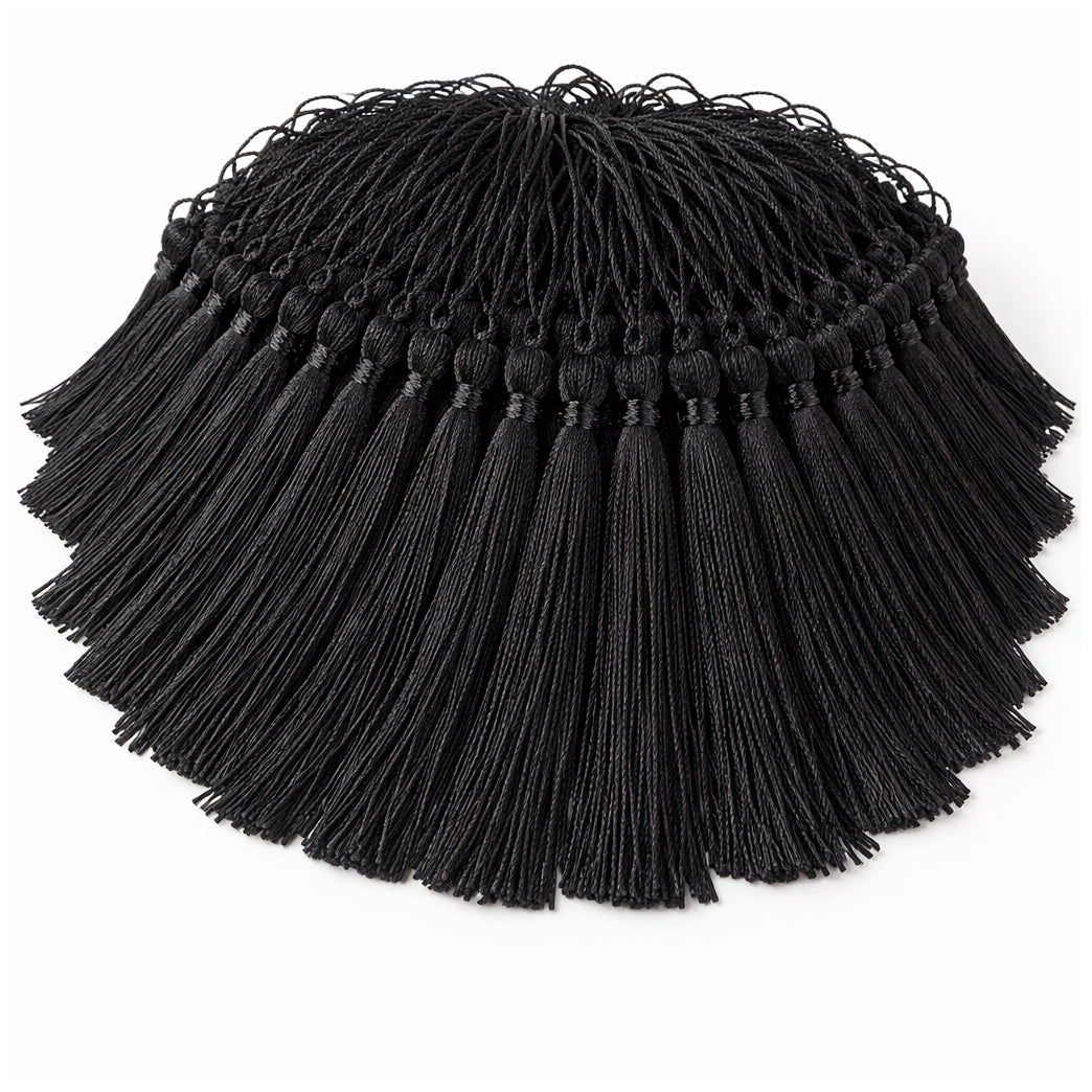 Mini Silky Tassels with Loops for Jewelry Making DIY Crafts Bookmarks Handmade Polyester 5 Inch, Pack of 100