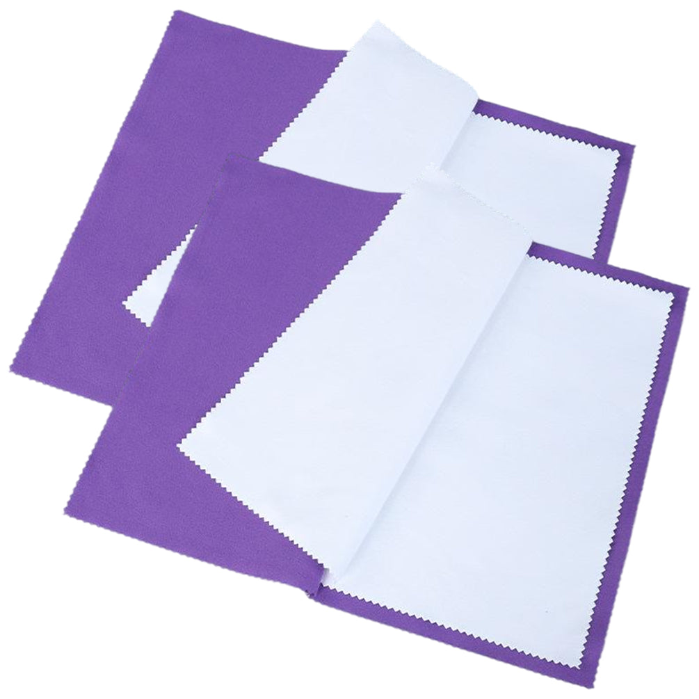 Large Jewelry Polishing Cloth 10 x 12.60 Inches for Silver Gold Diamond Coins and Precious Stones, Pack of 2