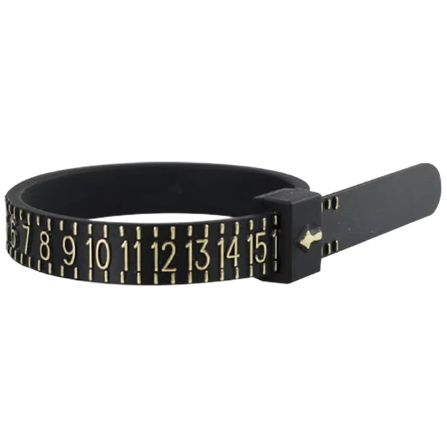 Adjustable Plastic Ring Sizer Measuring Gauge 1-17 US Sizes Reusable Finger Measuring Tool