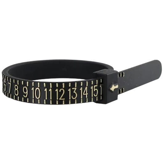 Adjustable Plastic Ring Sizer Measuring Gauge 1-17 US Sizes Reusable Finger Measuring Tool