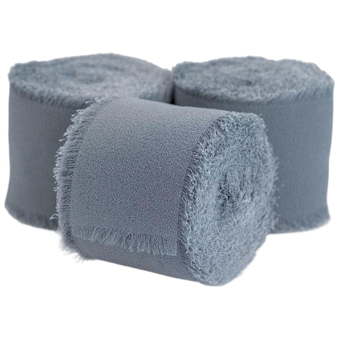 1.5 Inch Chiffon Ribbon 3 Rolls 15 Yards Total for Wedding Bouquets and Floral Decorations