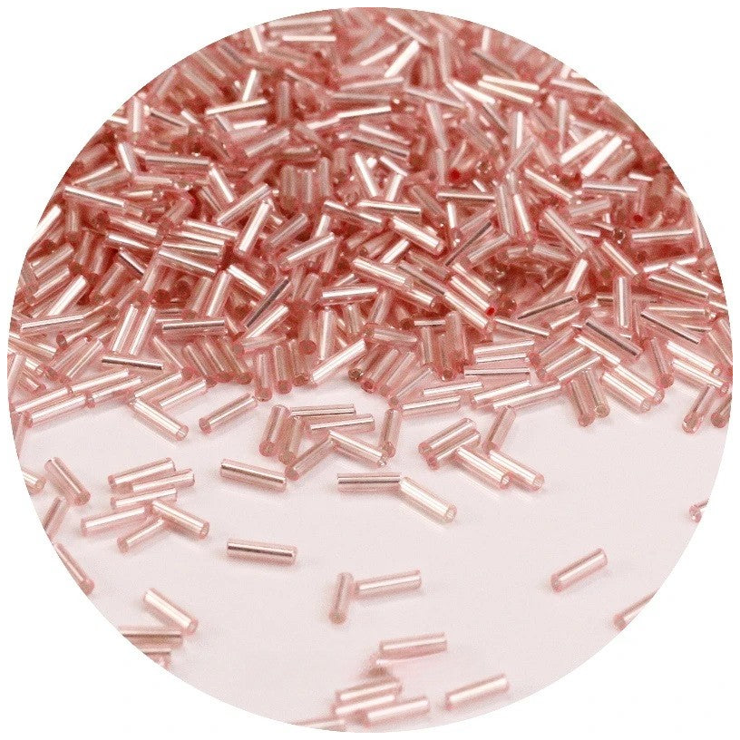 Glass Bugle Beads 2x6mm Mini Tube Seed Beads for Jewelry Making Crafts, Pack of 1200