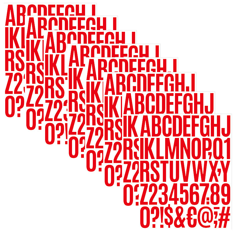 Colorful Cartoon Alphabet and Number Stickers Self Adhesive Vinyl Letters Decals for Classroom Signs Doors Mailboxes, Pack of 8