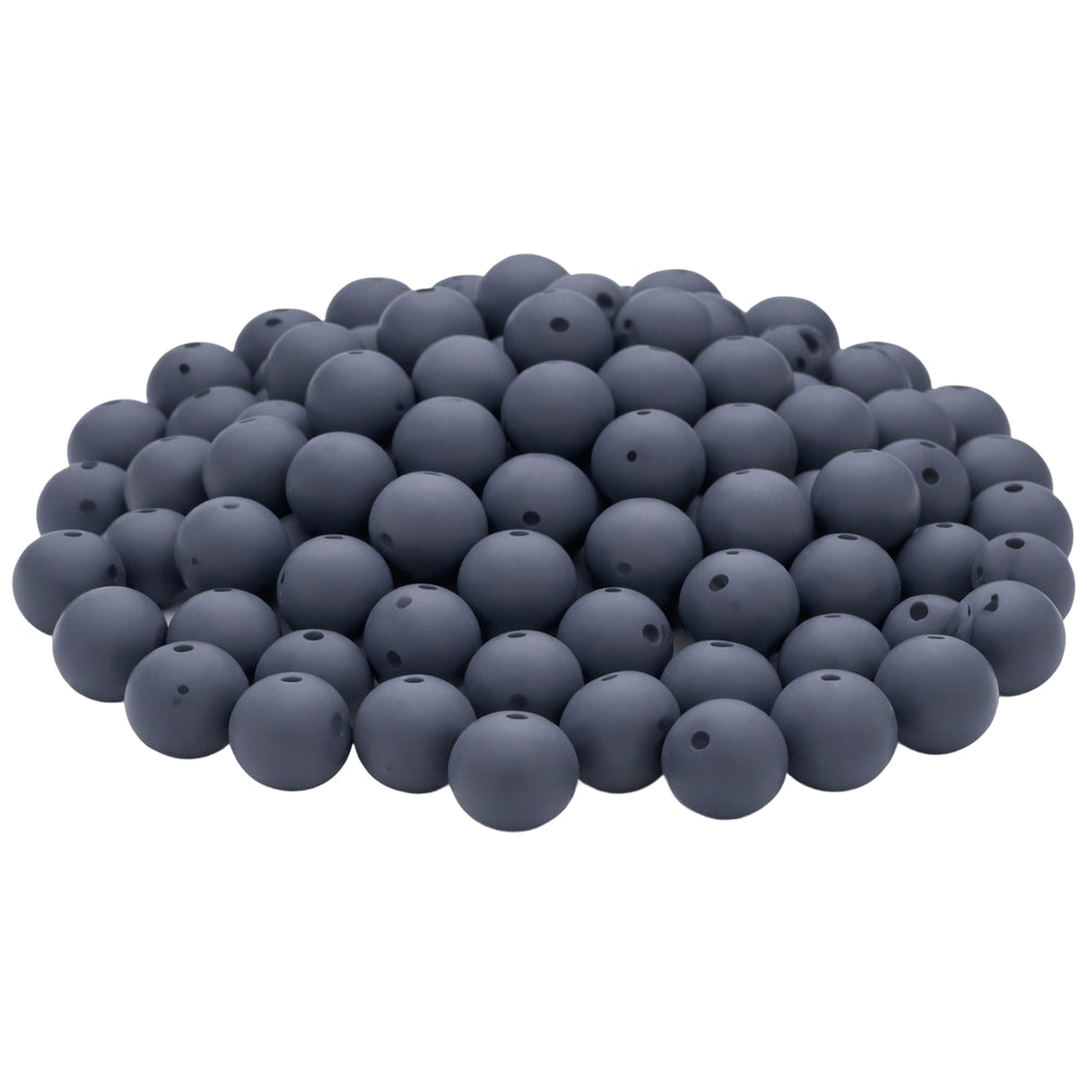 15mm Silicone Beads for Keychains Bracelets Pens Crafts Bulk Round Beads DIY Jewelry Making, Pack of 100