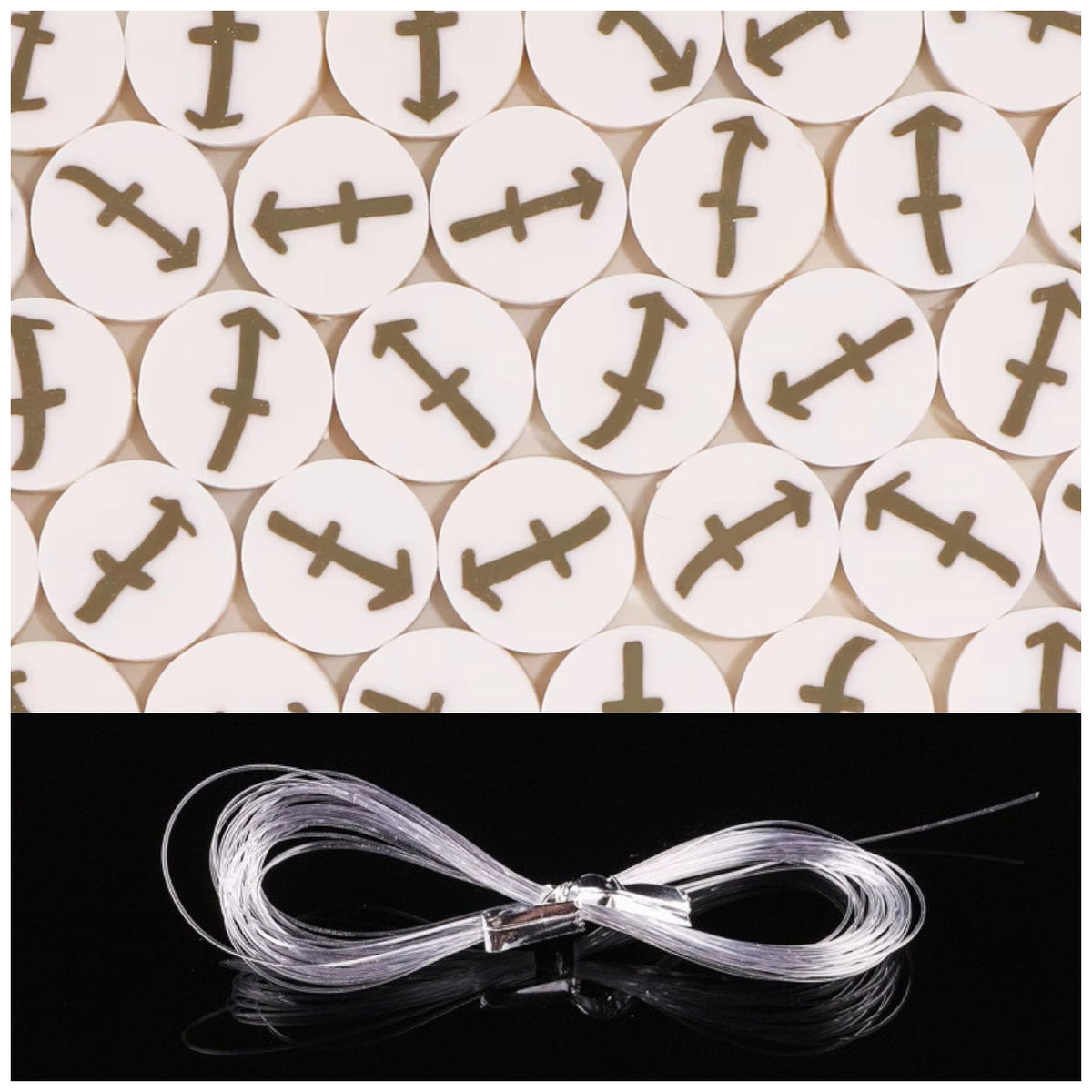 Sports Ball Polymer Clay Beads 8-11mm with Elastic String for Jewelry and DIY Crafts, Pack of 100