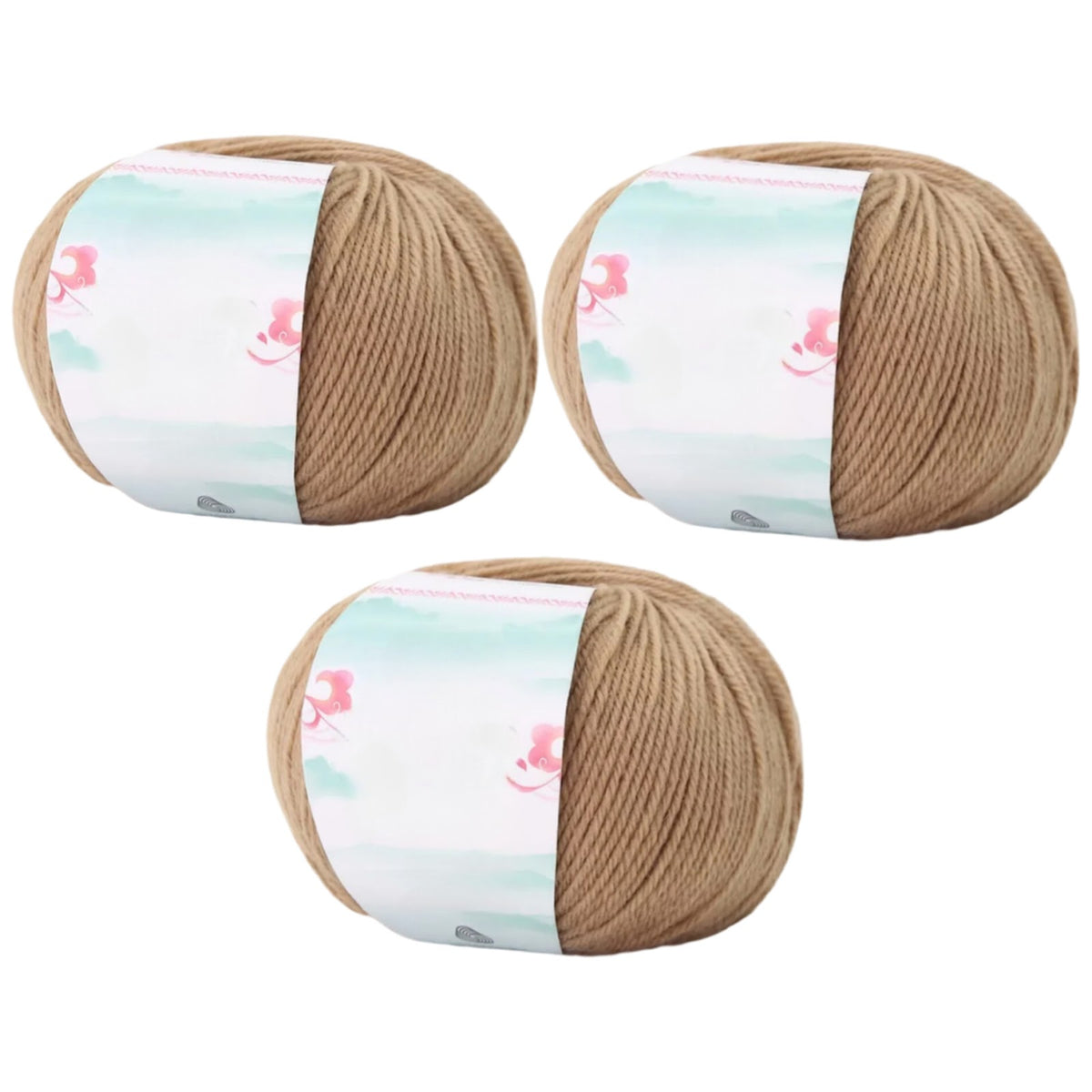 Superwash Wool Yarn, 50grams per Roll DK Weight for Knitting, Crocheting, and Soft Craft Projects, 150 Grams/5.29oz 327 yards, Pack of 3