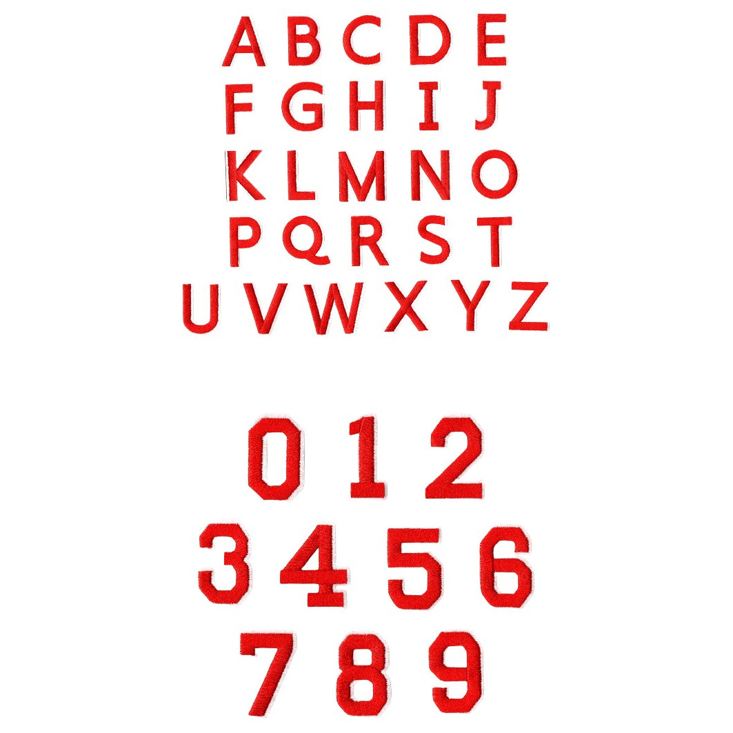 Iron-On Alphabet and Number Embroidered Patches for Clothing, Hats, Jeans, DIY Crafts and Sewing Repairs
