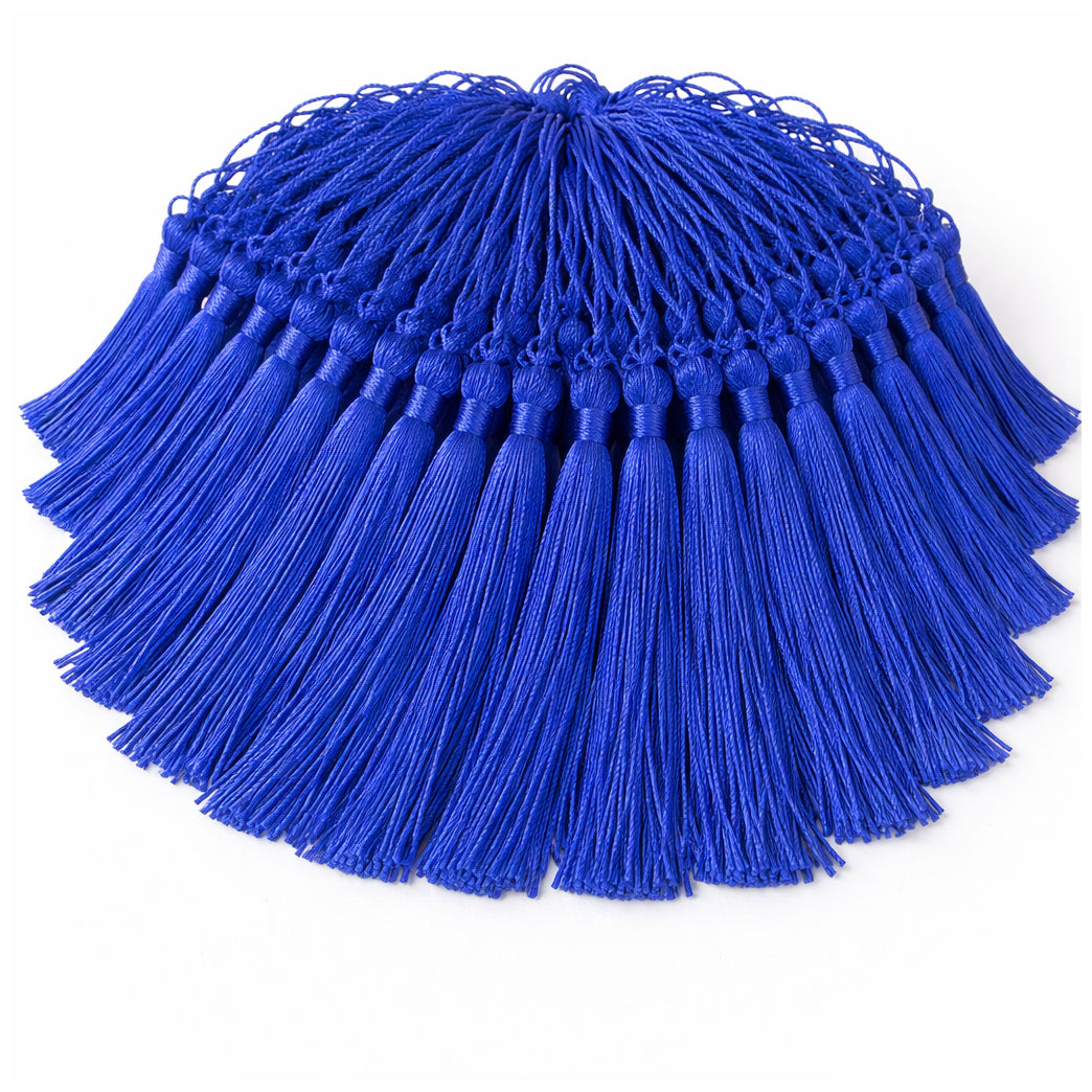 Mini Silky Tassels with Loops for Jewelry Making DIY Crafts Bookmarks Handmade Polyester 5 Inch, Pack of 100
