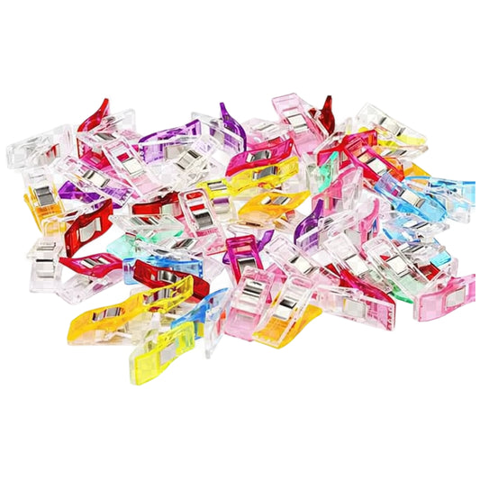 Colorful Plastic Sewing Clips for Quilting Garments Crochet Knitting Craft Fabric Binding, Pack of 30