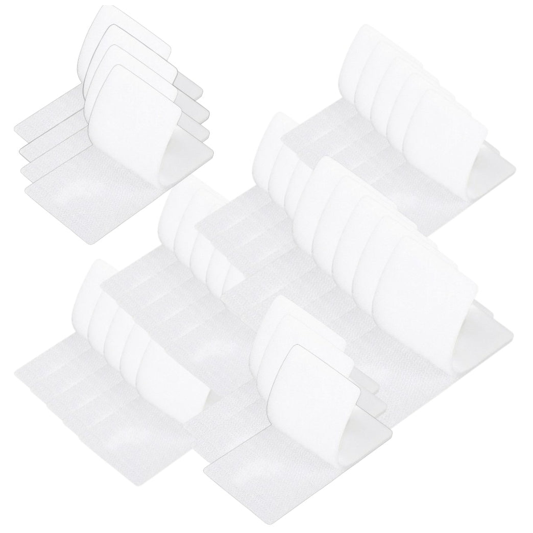 Strips with Adhesive for Fabric, No Sew Stick On for Fabric, Sticky Back for Clothes, Curtains - Heavy Duty Double Sided Hook and Loop Hem Tape Fasteners, No Sewing No Iron