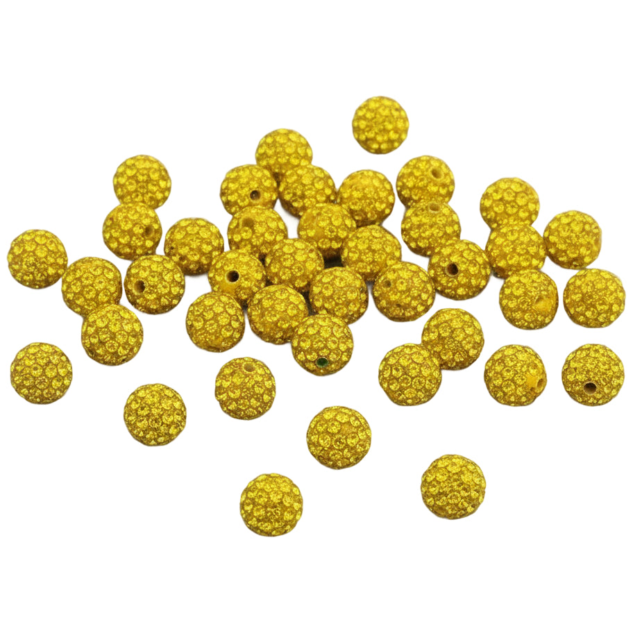 Sparkle Rhinestone Clay Beads Round Disco Spacer Beads for Jewelry Making, Bracelets, Earrings and DIY Craft Projects