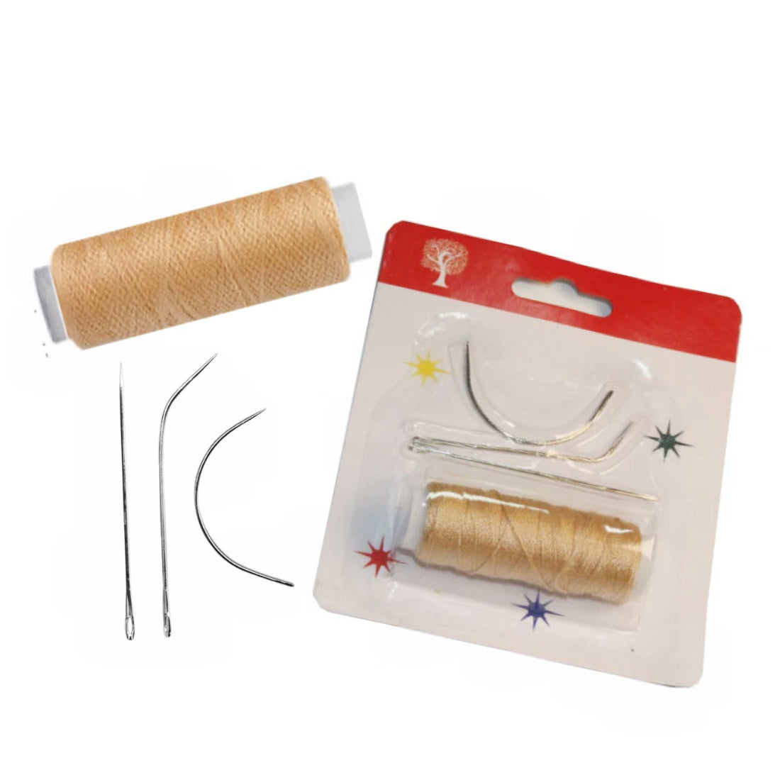 Curved Weaving Needle and Thread Guide Tool Set for Wig Making and Hair Extensions Sewing