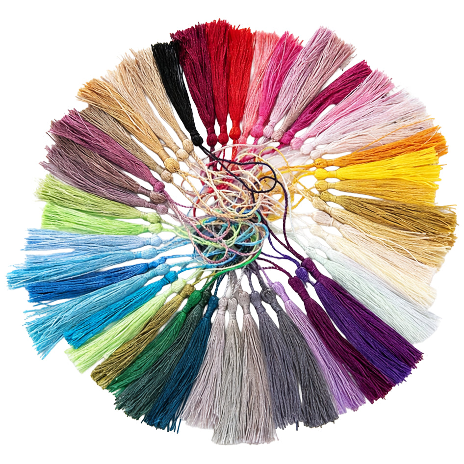 Bookmark Tassels Assorted Colors 5 Inch Craft Tassels with Loops for Keychains and DIY Projects, Pack of 140