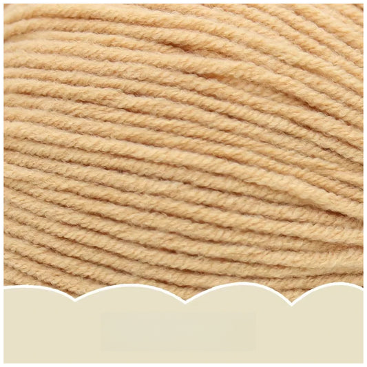 Milk Tea Color Super Soft 4-Ply 50g/1.76oz, 180yds Cotton Acrylic Blend Yarn, Sport Weight for Sweaters, Dolls, and Baby Crochet