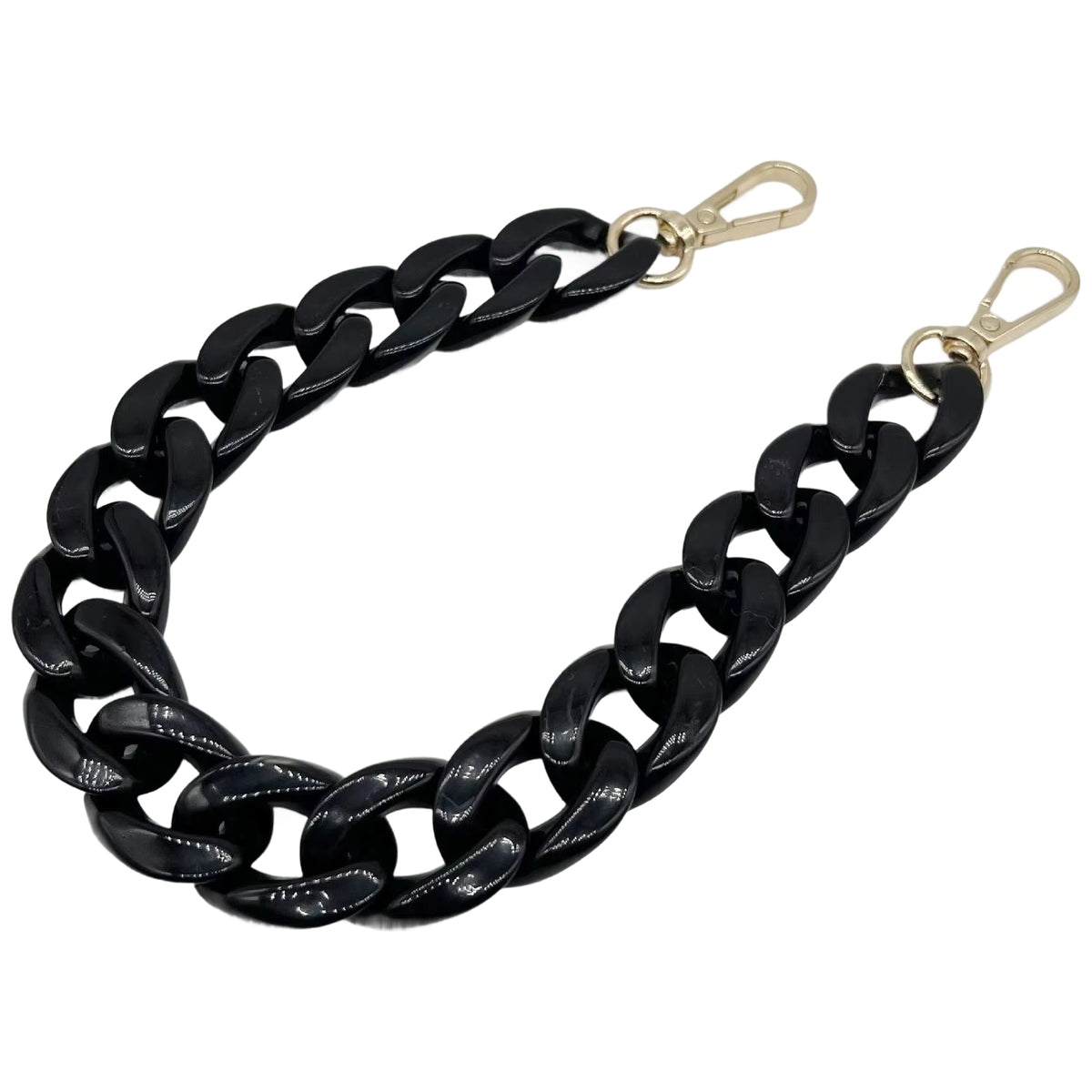 Large Acrylic Flat Chain Strap 14.57 Inch Replacement Handle for Handbags, Purses, and DIY Crafts
