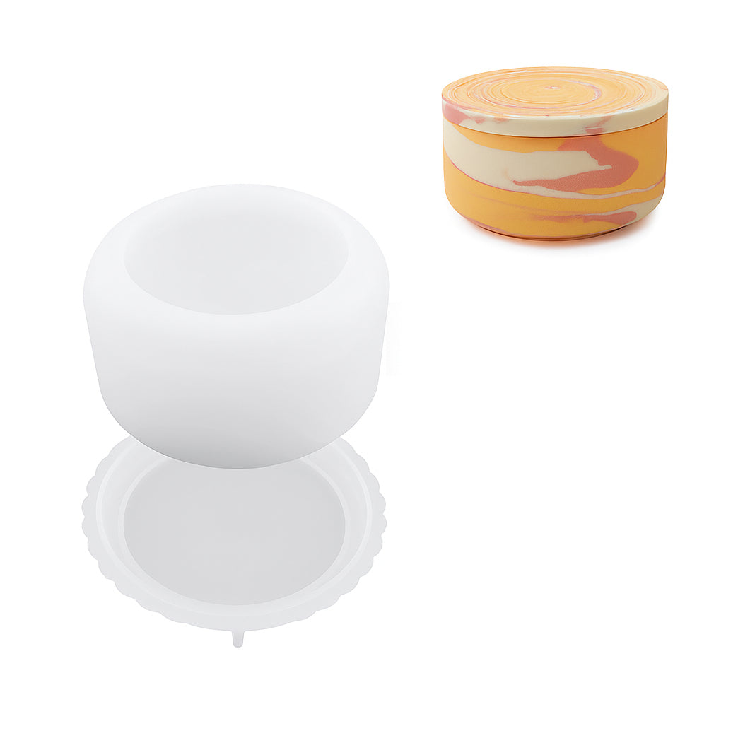 Silicone Resin Jar Molds With Lids for DIY Crafts, Jewelry Storage, Candy Containers, and Home Decoration