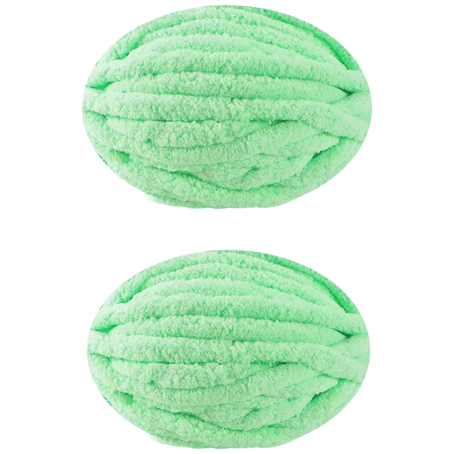 Jumbo Chunky Chenille Yarn for Knitting Crochet Weaving Blankets and DIY Craft Projects 250 Grams/8.82oz 29.53 yards, Pack of 2