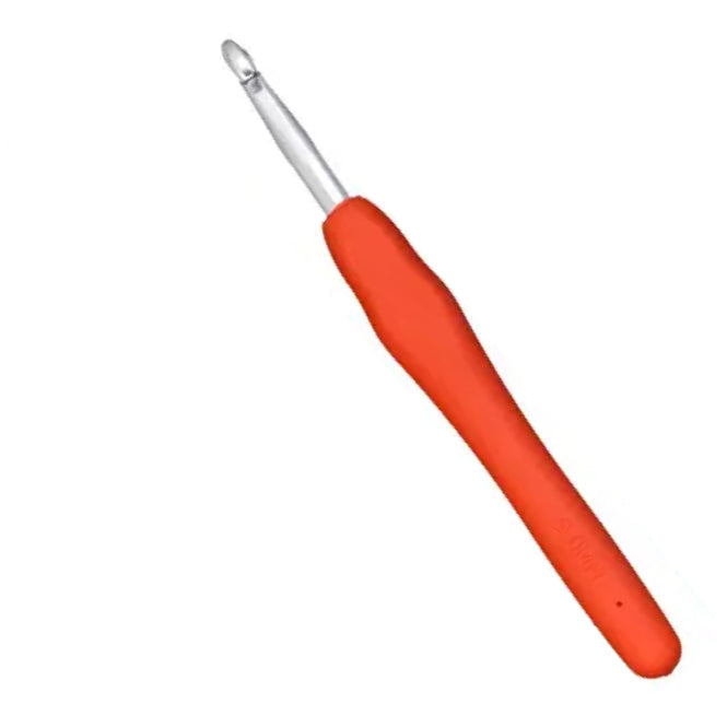 TPR Soft Handle Crochet Hooks – Ergonomic Grip with Smooth Aluminum Hook for Comfortable Crocheting