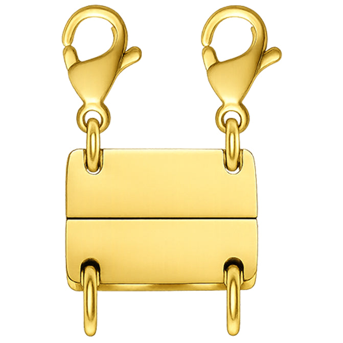 18K Gold and Silver Plated Layered Magnetic Necklace Clasp Separator for Stackable Necklaces