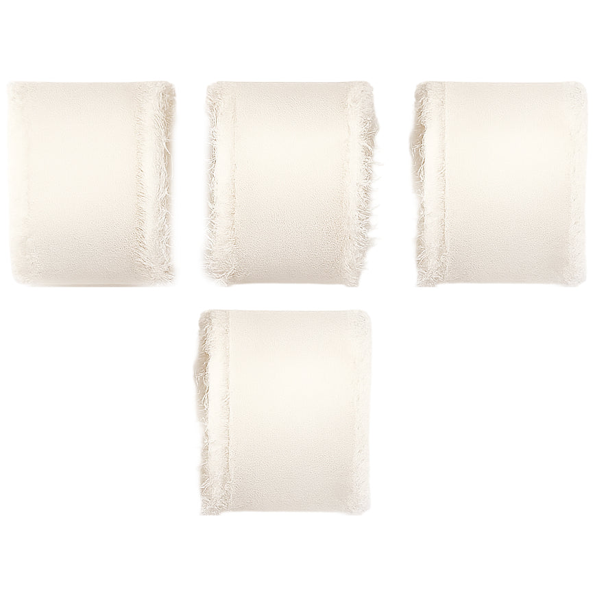 Chiffon Ribbon Rolls 1.5 Inch 5.5 Yards for Gift Wrapping Weddings Parties Floral DIY Crafts, Pack of 4