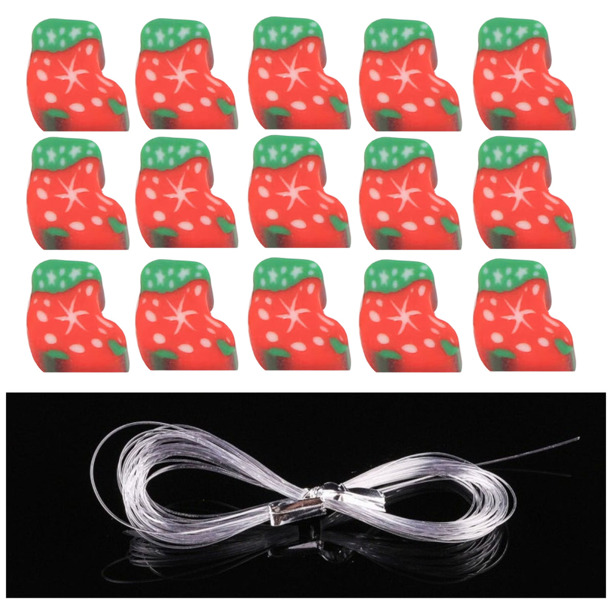 Sports Ball Polymer Clay Beads 8-11mm with Elastic String for Jewelry and DIY Crafts, Pack of 100
