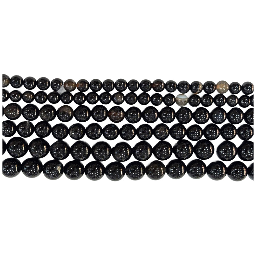 Natural Hematite Gemstone Round Beads 15 Inch Strand for Jewelry Making and Craft Design