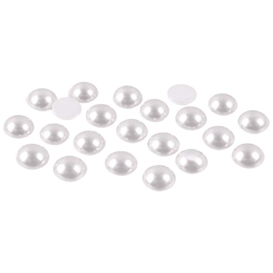 Half Round ABS Faux Flatback Pearls for Crafts Jewelry Scrapbooking and Nail Art Decoration