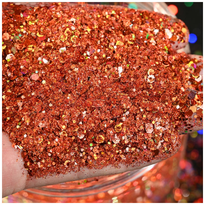 160g Holographic Chunky Glitter for Resin Art, Nails, Face, Hair, Tumblers, Crafts, and DIY Decorations