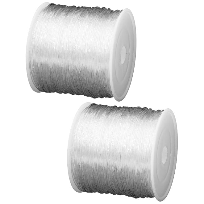 Crystal Clear Elastic Bracelet String Cord for Jewelry Making Beading with Clay Pony Seed Beads